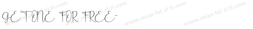 GET ONE FOR FREE字体转换